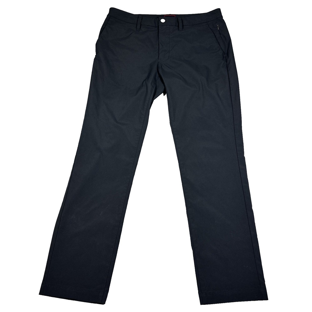 UNTUCKit Chancellor Men's Straight Leg 33x30(34x30) Black Performance Golf Pants